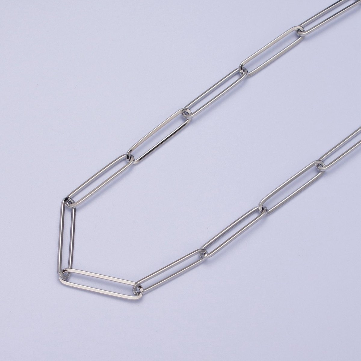 24K Gold Filled 20mm x 4.5mm Paperclip Link Gold, Silver Minimalist Unfinished Chain | ROLL-925 ROLL-926 Clearance Pricing - DLUXCA