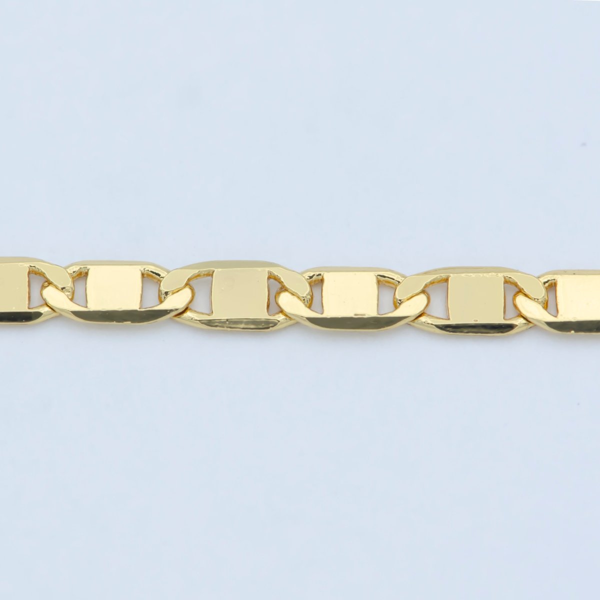 24K Gold Filled 2.5mm Mariner 18 Inch Layering Chain Necklace | WA-189 Clearance Pricing - DLUXCA