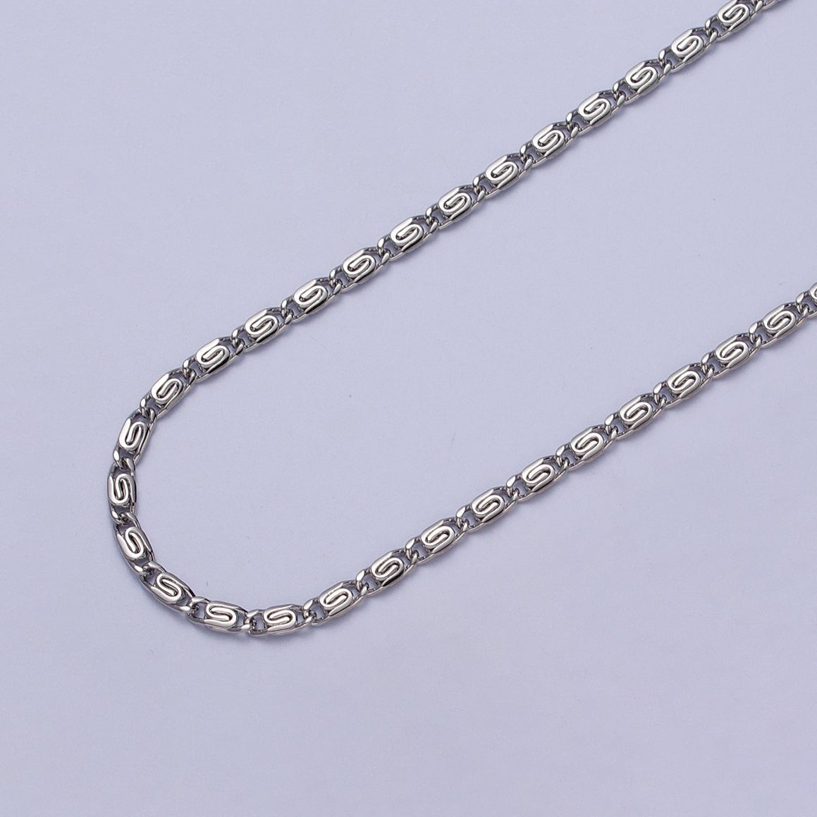 24K Gold Filled 2.5mm Scroll Unfinished Chain in Gold & Silver | ROLL-955 ROLL-956 Clearance Pricing - DLUXCA