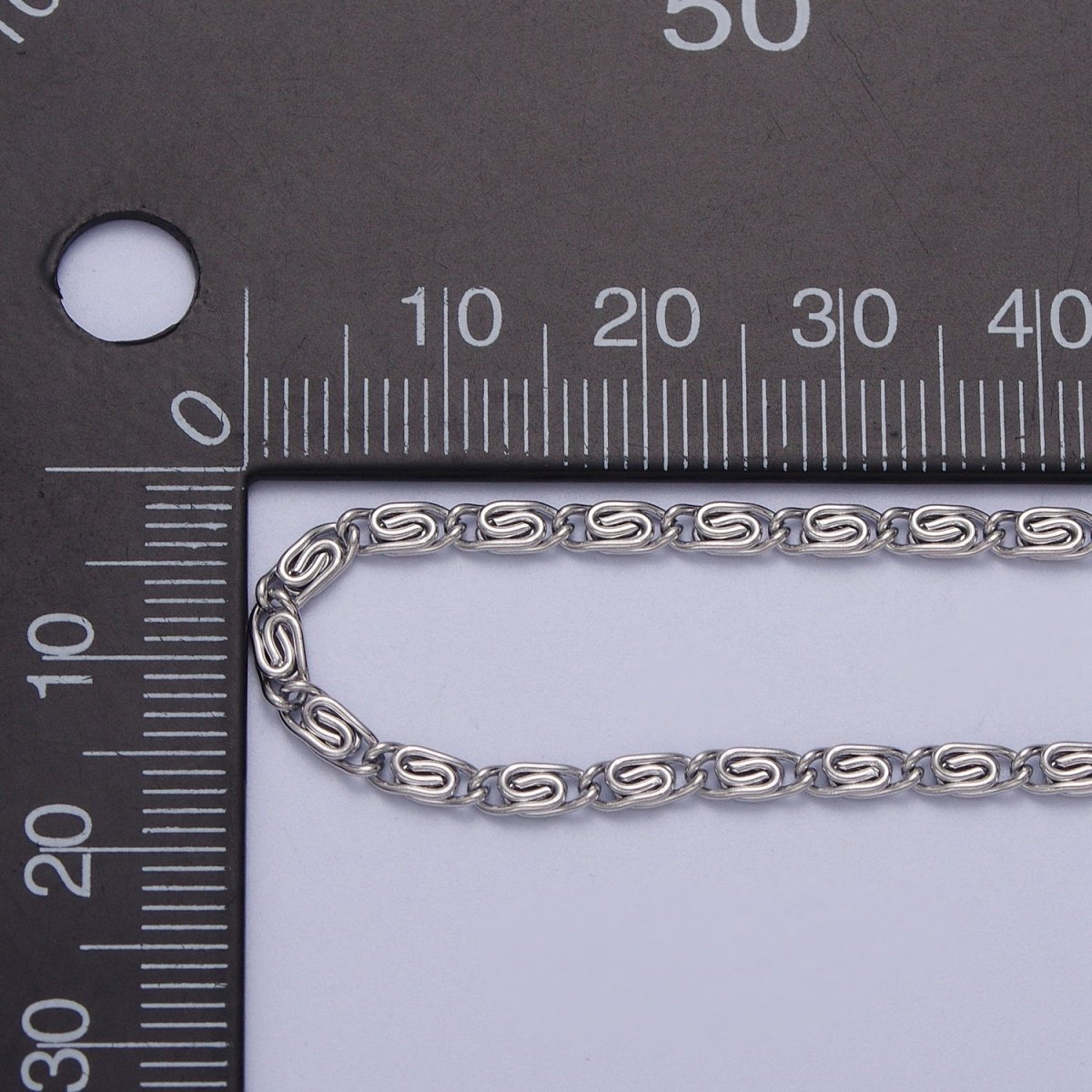 24k Gold Filled 2.6mm Gold & Silver Scroll Chain in 16, 18, 20 Inch Length Necklace | WA-1482 to WA-1489 Clearance Pricing - DLUXCA