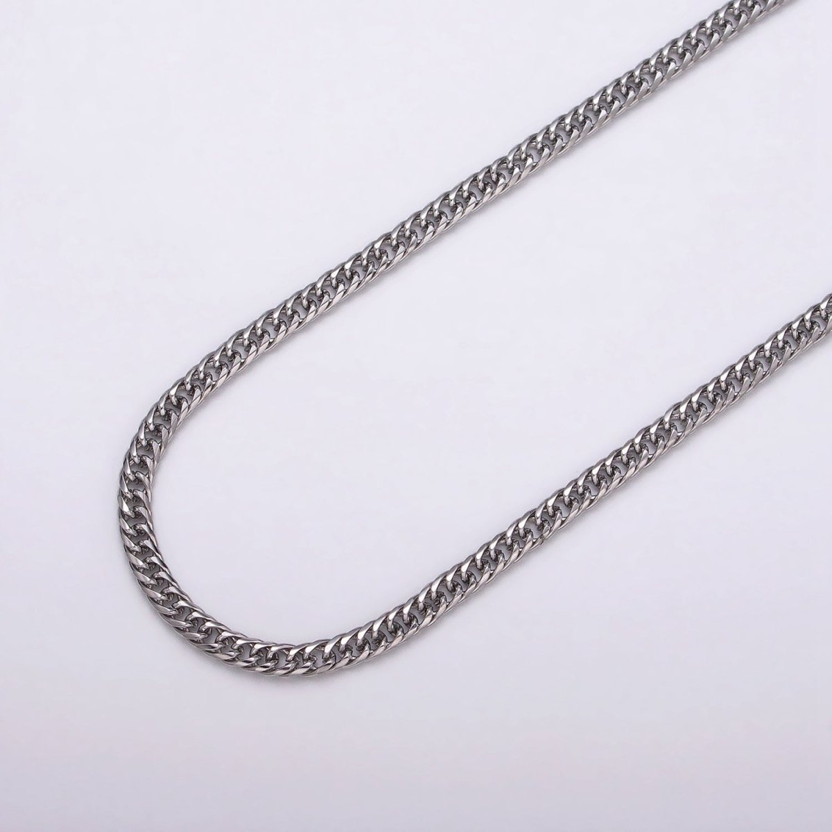 24k Gold Filled 2.7mm Curb Chain Cable Link Unfinished Yard Chain in Gold & Silver | ROLL-1279 ROLL-1280 Clearance Pricing - DLUXCA