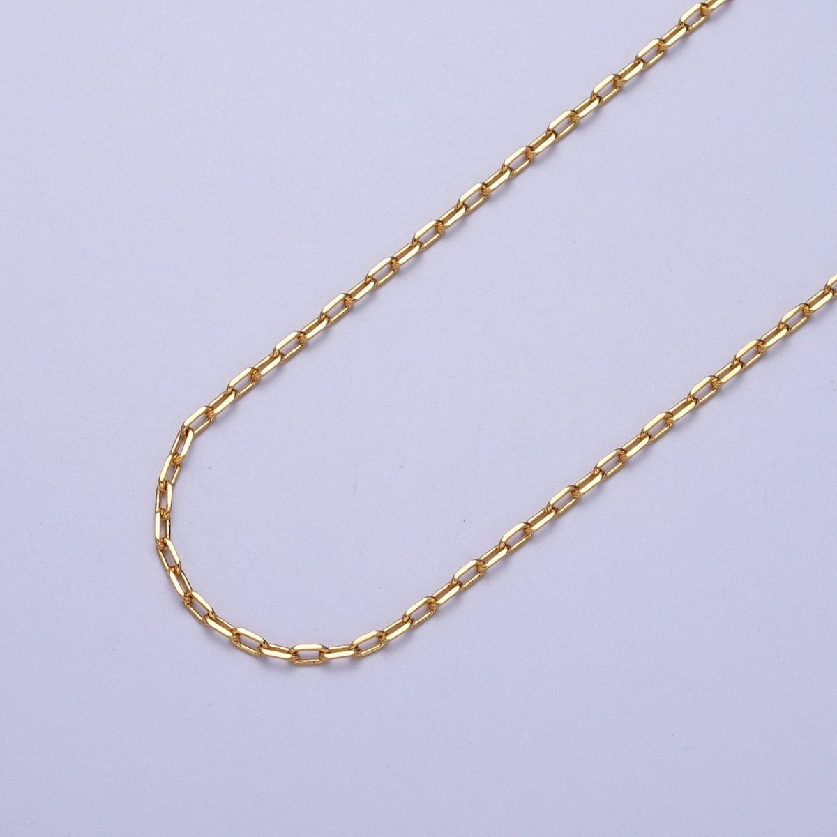 24K Gold Filled 2mm Cable Unfinished Chain in Gold & Silver | ROLL-899, ROLL-900 Clearance Pricing - DLUXCA