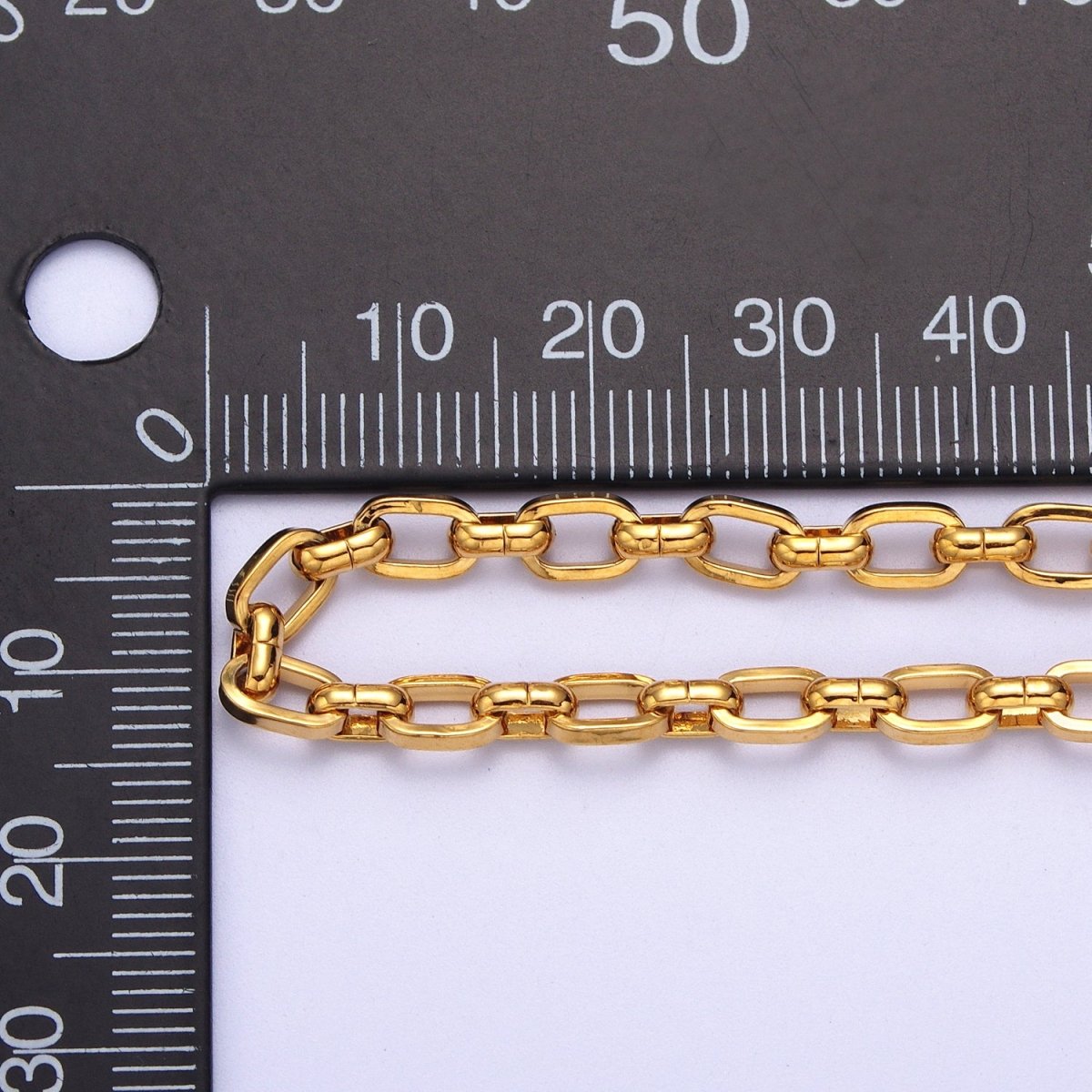 24K Gold Filled 4.4mm Unfinished Cable Chain in Gold & Silver | ROLL-1002 ROLL-1003 Clearance Pricing - DLUXCA
