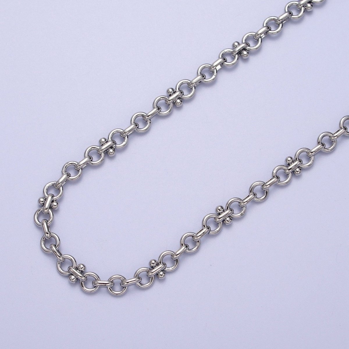 24K Gold Filled 4.8mm Double Rolo Designed Statement Unfinished Chain in Gold & Silver | ROLL-895, ROLL-896 Clearance Pricing - DLUXCA