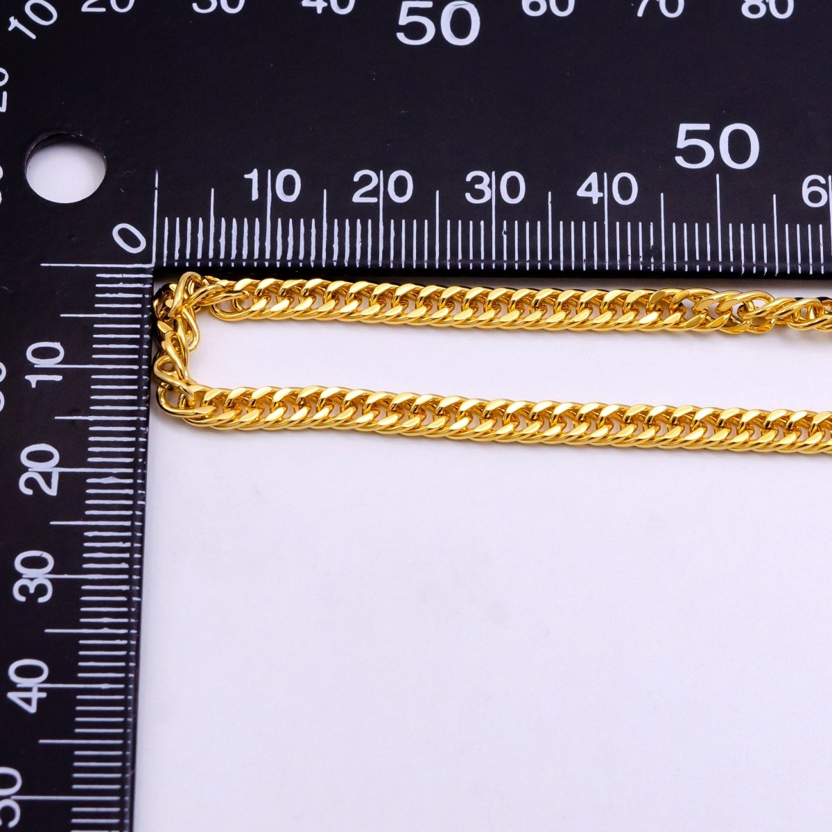 24K Gold Filled 4mm Concave Curb 20 Inch Necklace | WA-2446 - DLUXCA