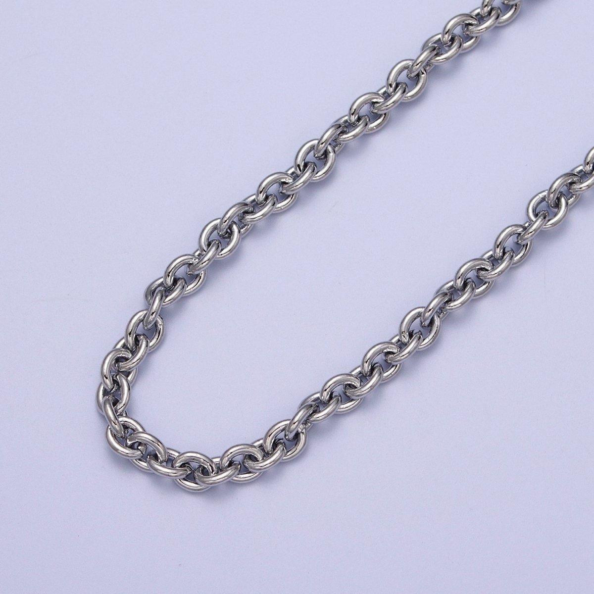 24K Gold Filled 5.2mm Cable Unfinished Statement Chain in Gold & Silver | ROLL-964, ROLL-965 Clearance Pricing - DLUXCA