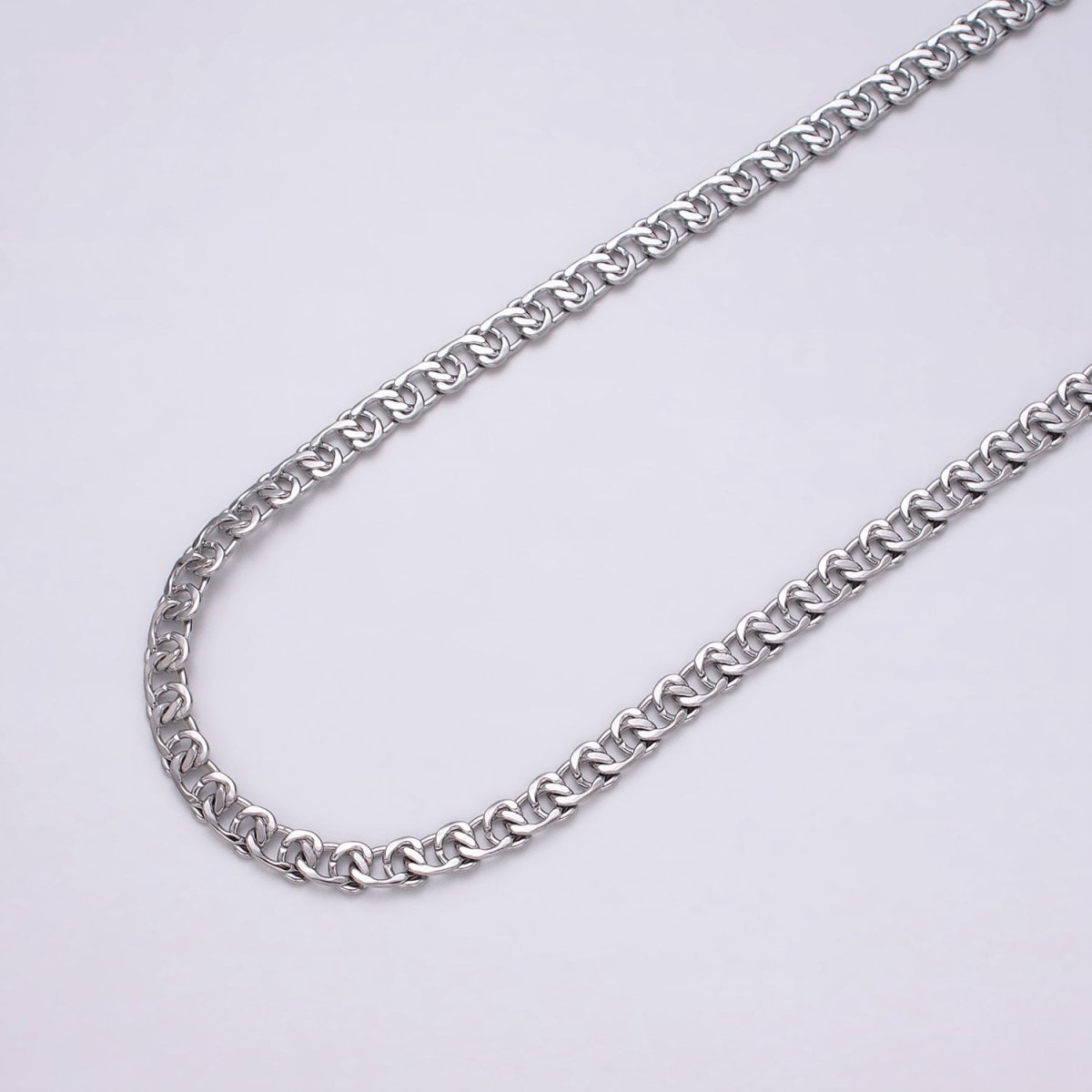 24k Gold Filled 5.8mm Twist Cable Chain Cable Link Unfinished Yard Chain in Gold & Silver | ROLL-1299 ROLL-1300 Clearance Pricing - DLUXCA