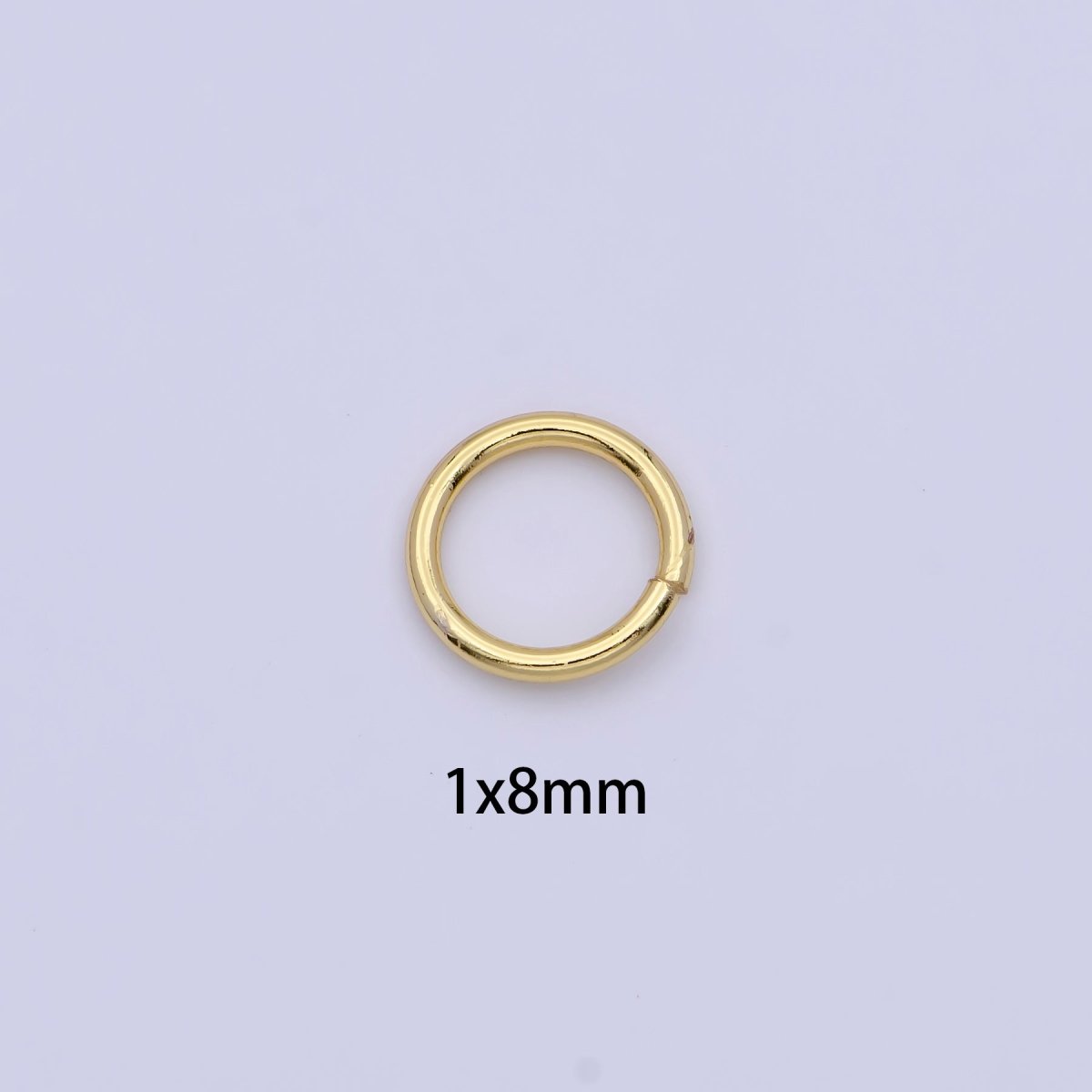 24K Gold Filled 5mm, 6mm, 7mm, 8mm (18 Gauge) Jump Ring Jewelry Making Supply | SP-1560 ~ SP1563-15 - DLUXCA