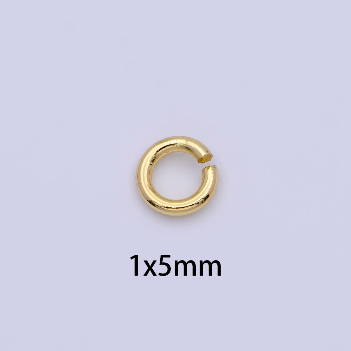 24K Gold Filled 5mm, 6mm, 7mm, 8mm (18 Gauge) Jump Ring Jewelry Making Supply | SP-1560 ~ SP1563-15 - DLUXCA