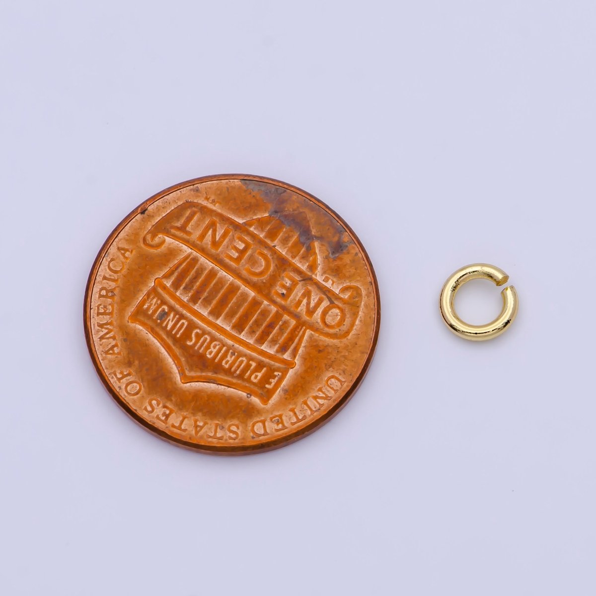 24K Gold Filled 5mm, 6mm, 7mm, 8mm (18 Gauge) Jump Ring Jewelry Making Supply | SP-1560 ~ SP1563-15 - DLUXCA