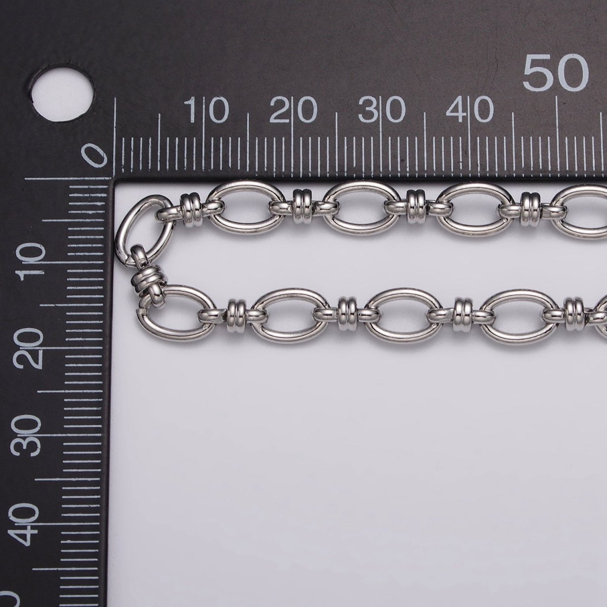 24k Gold Filled 6.5mm Figaro Long and Short Fancy Unfinished Unique Chain in Gold & Silver | ROLL-1141 ROLL-1142 Clearance Pricing - DLUXCA