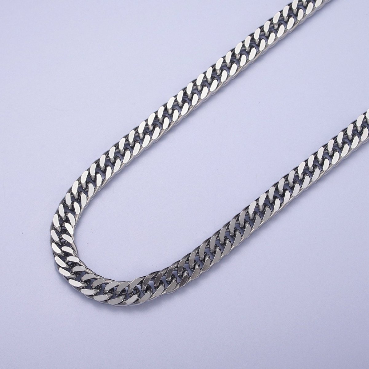 24K Gold Filled 6mm Boxy Square Curb Gold & Silver Unfinished Chain | ROLL-933 ROLL-934 Clearance Pricing - DLUXCA