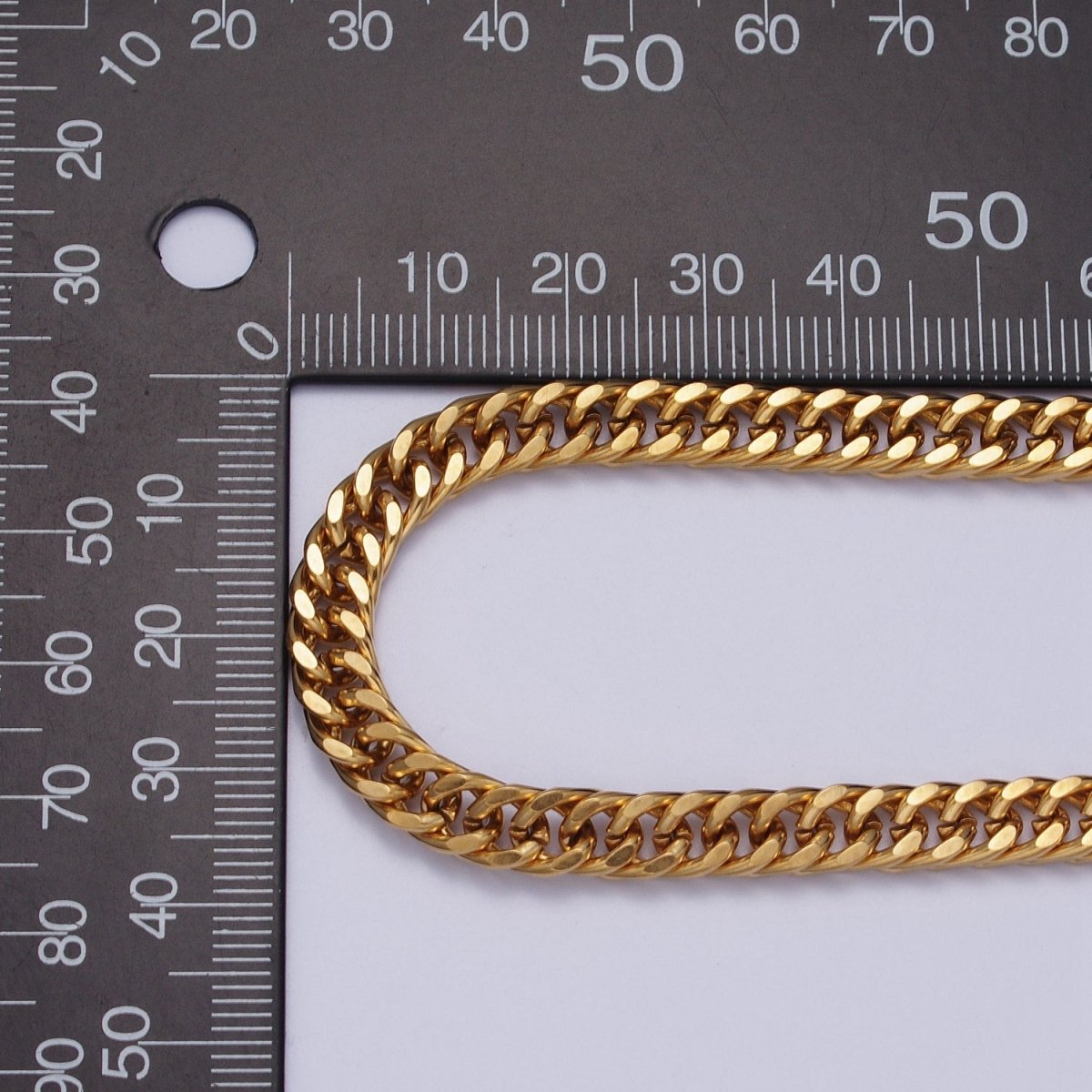 24K Gold Filled 6mm Boxy Square Curb Gold & Silver Unfinished Chain | ROLL-933 ROLL-934 Clearance Pricing - DLUXCA