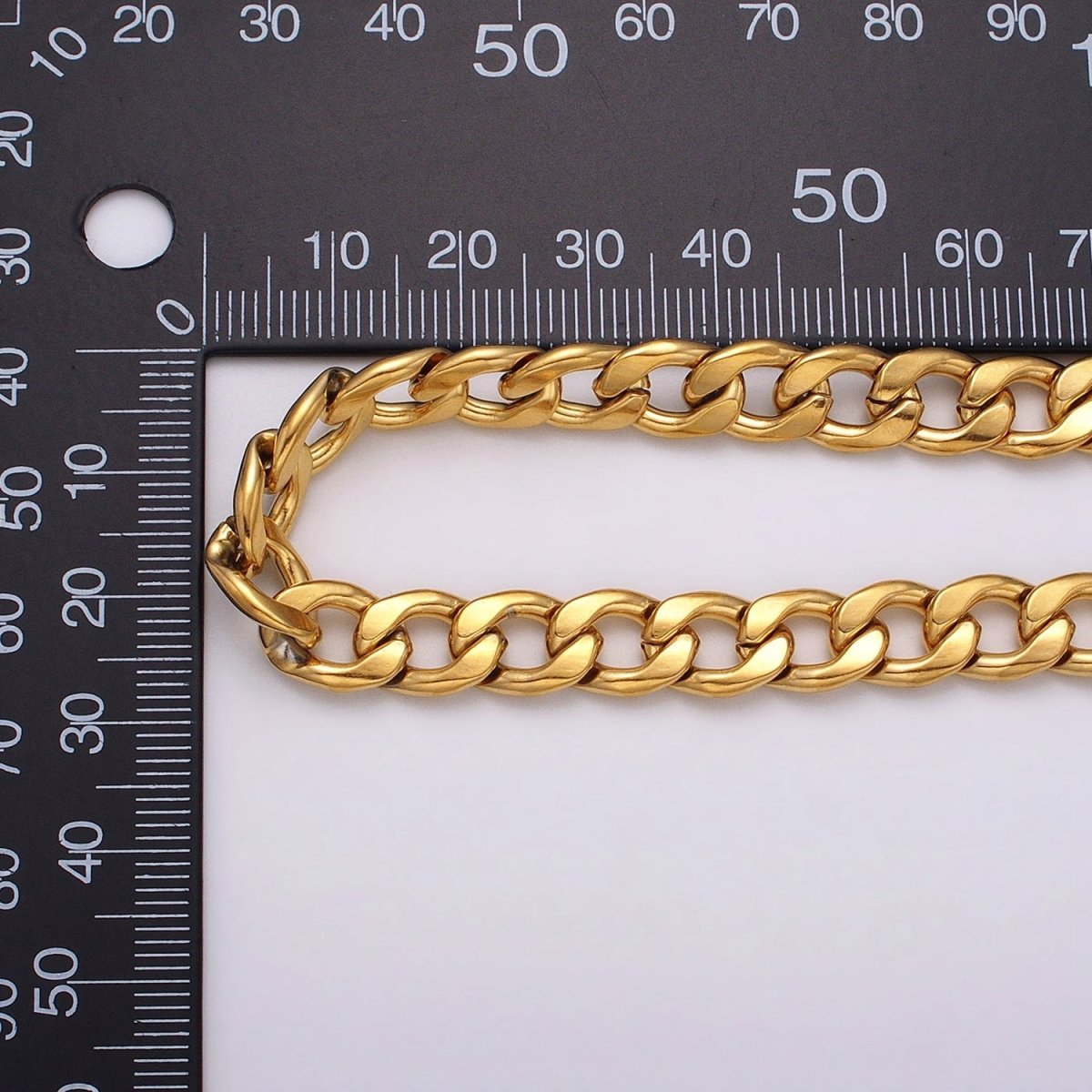 24k Gold Filled 8.3mm Miami Cuban Curb Chain Cable Link Unfinished Yard Chain in Gold & Silver | ROLL-1289 ROLL-1290 - DLUXCA