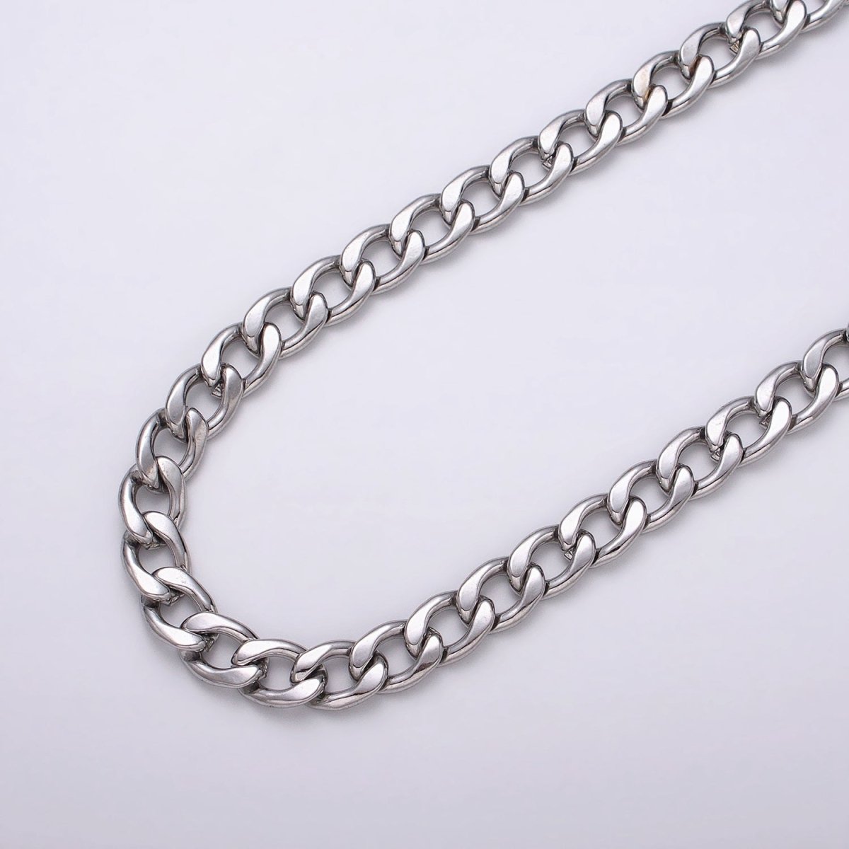 24k Gold Filled 8.3mm Miami Cuban Curb Chain Cable Link Unfinished Yard Chain in Gold & Silver | ROLL-1289 ROLL-1290 - DLUXCA