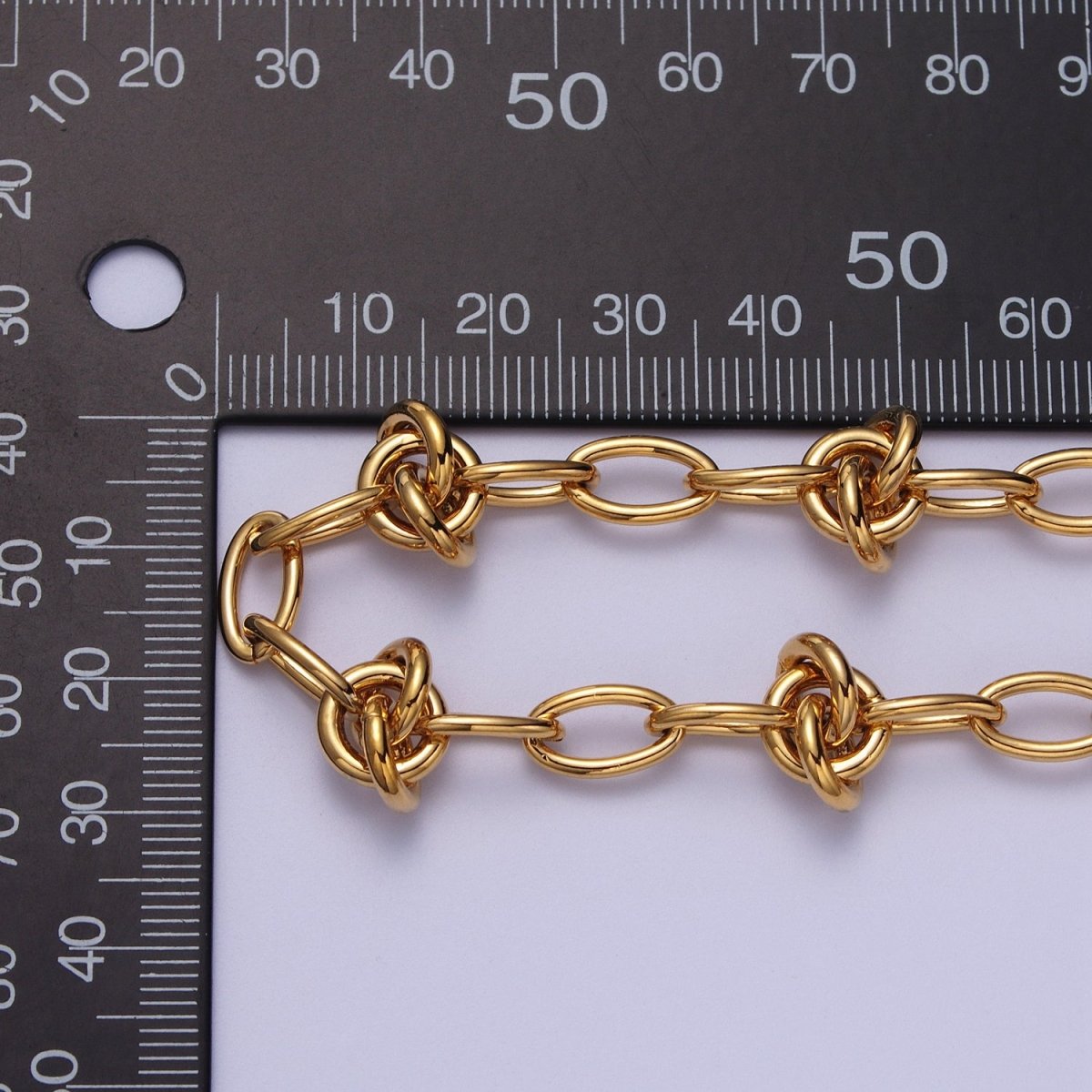 24K Gold Filled 8mm, 13mm Designed Oval Round Unfinished Chain in Gold & Silver | ROLL-994 ROLL-995, ROLL-960 ROLL-961 Clearance Pricing - DLUXCA