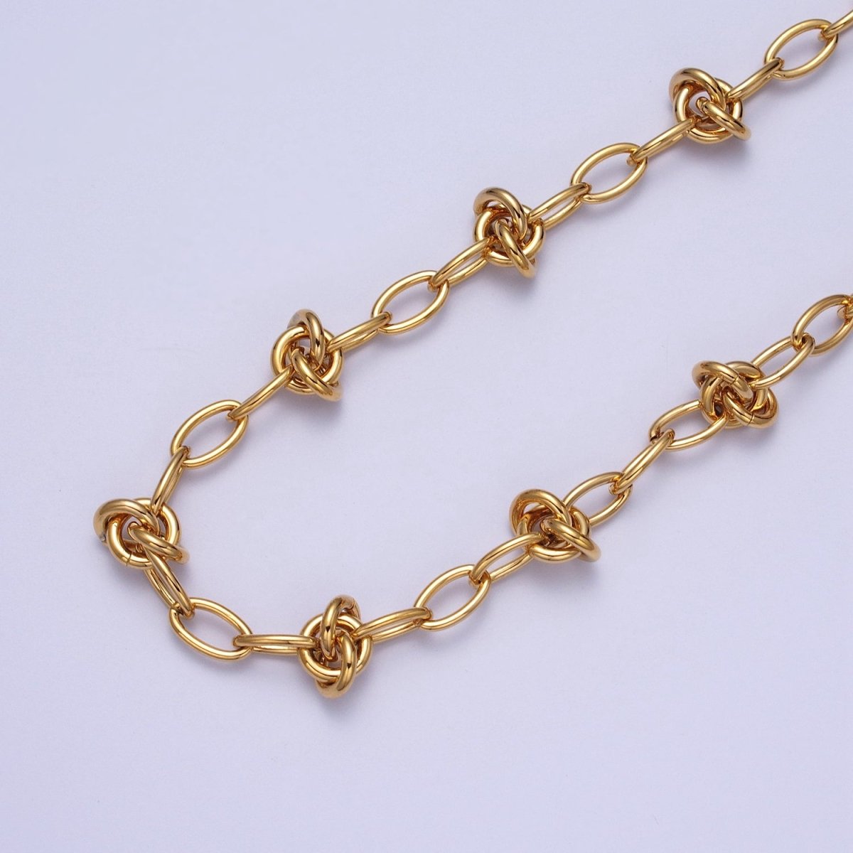 24K Gold Filled 8mm, 13mm Designed Oval Round Unfinished Chain in Gold & Silver | ROLL-994 ROLL-995, ROLL-960 ROLL-961 Clearance Pricing - DLUXCA