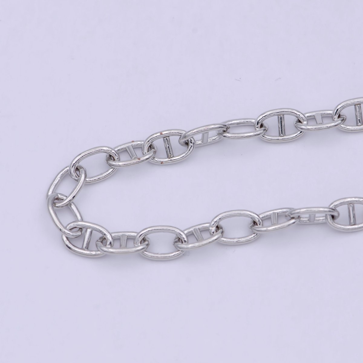 24K Gold Filled Anchor Chain, 5.7mm Width Unfinished Chain in Gold & Silver Color For Jewelry Making | ROLL-690, ROLL-691 Clearance Pricing - DLUXCA