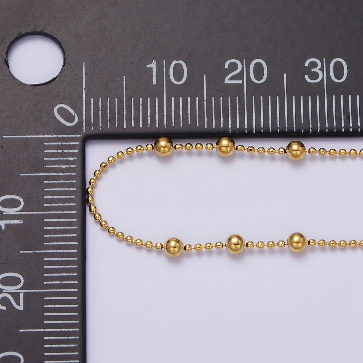 24k Gold Filled Beaded Satellite Chain Gold Filled Silver Chain Simple Everyday Layering Necklace 18 Inch | WA-1853 WA-1854 Clearance Pricing - DLUXCA