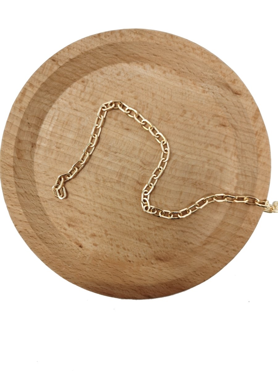 24K Gold Filled CABLE Chain by Yard, Wholesale Bulk Roll Chain For Jewelry Making, Necklace Bracelet Anklet Component Supply | ROLL-066 Clearance Pricing - DLUXCA