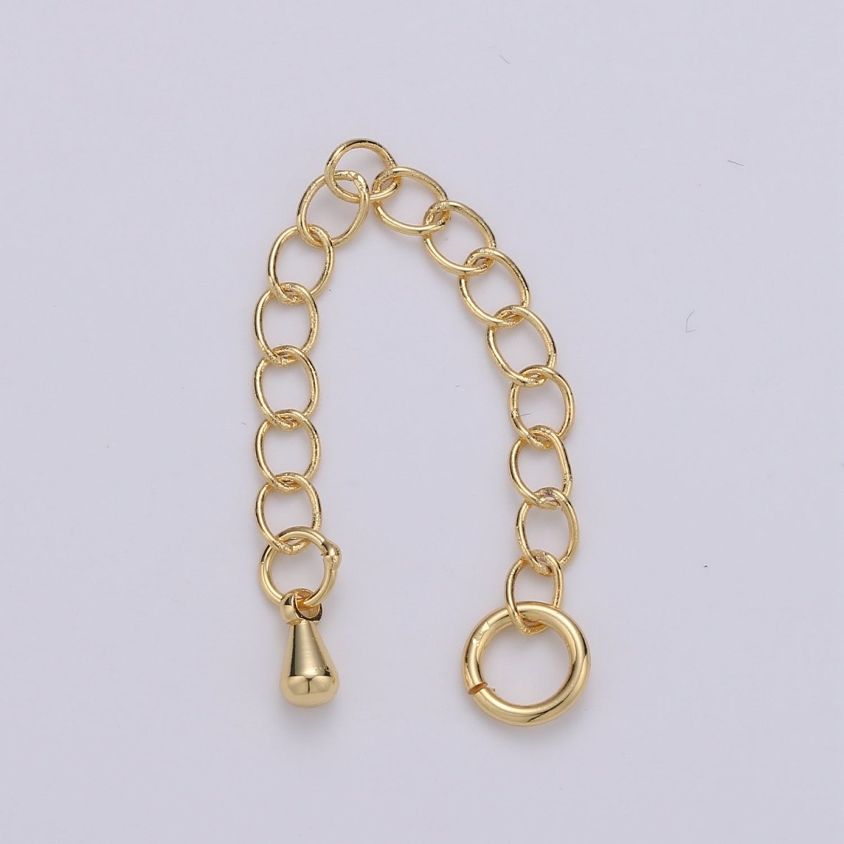 24K Gold Filled Chain Extender Gold / Silver For DIY Jewelry Making Chain Extender L-125~L-128 - DLUXCA
