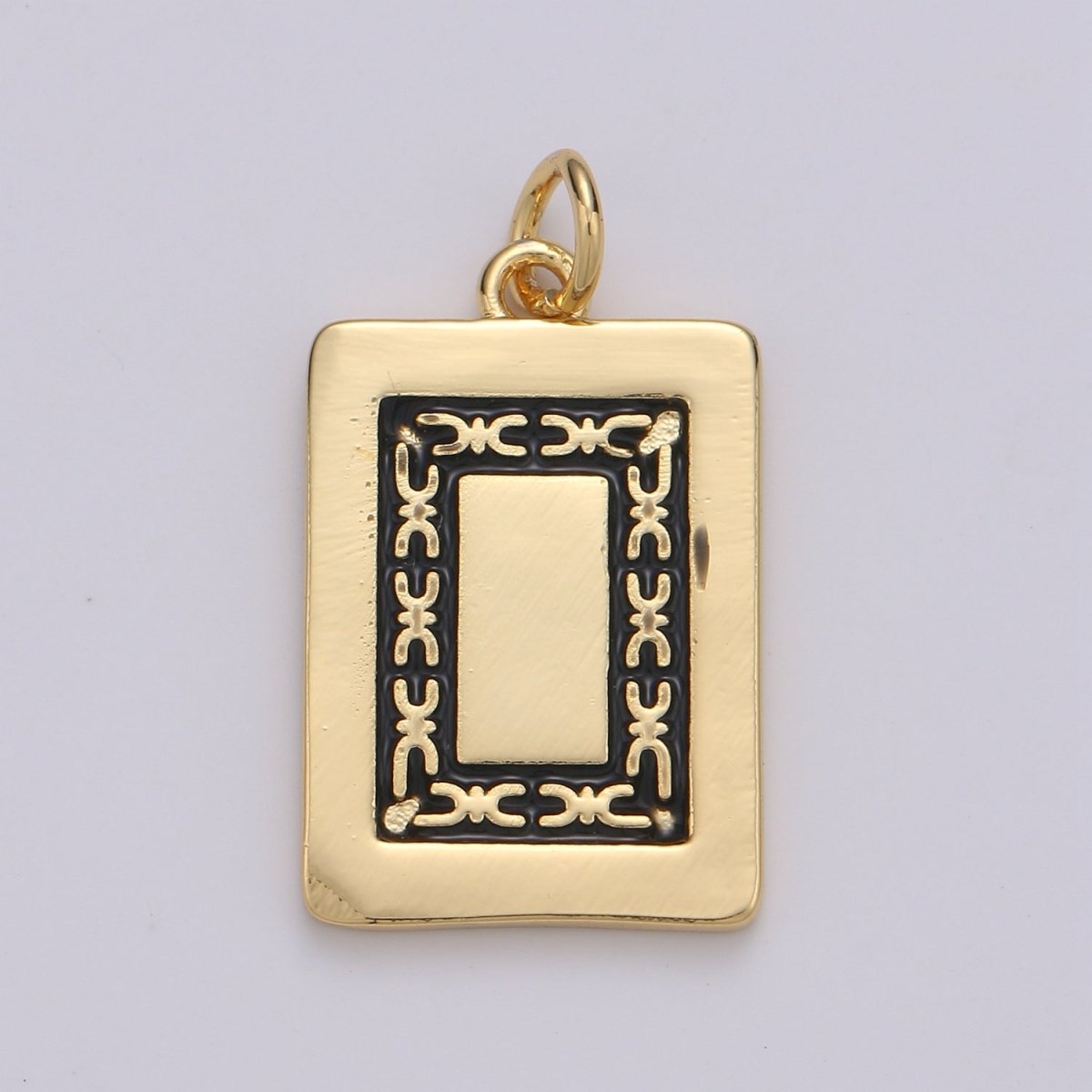 24K Gold Filled Charms for Necklace Bracelet Earring Supply Gold Mahjong Tile Charm Chinese Character Wealth Rich Amulet Charm E-010 E-011 E-012 - DLUXCA