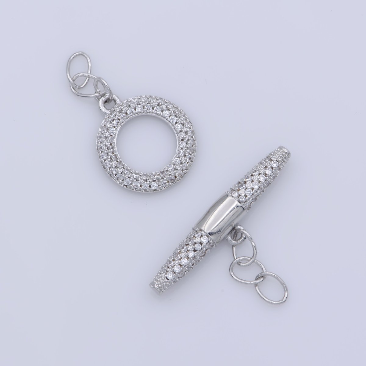 24k gold filled clasps, push in closure clasp jewelry findings for necklace making supply 19x7mm K-173 - DLUXCA