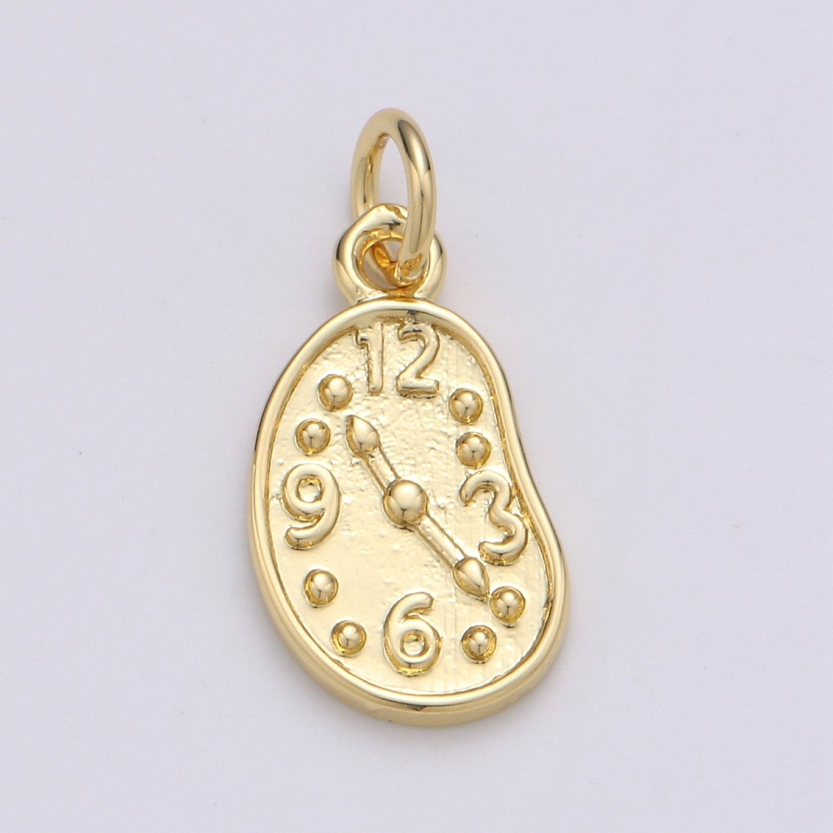 24K Gold Filled Clock Charm D-927 - DLUXCA
