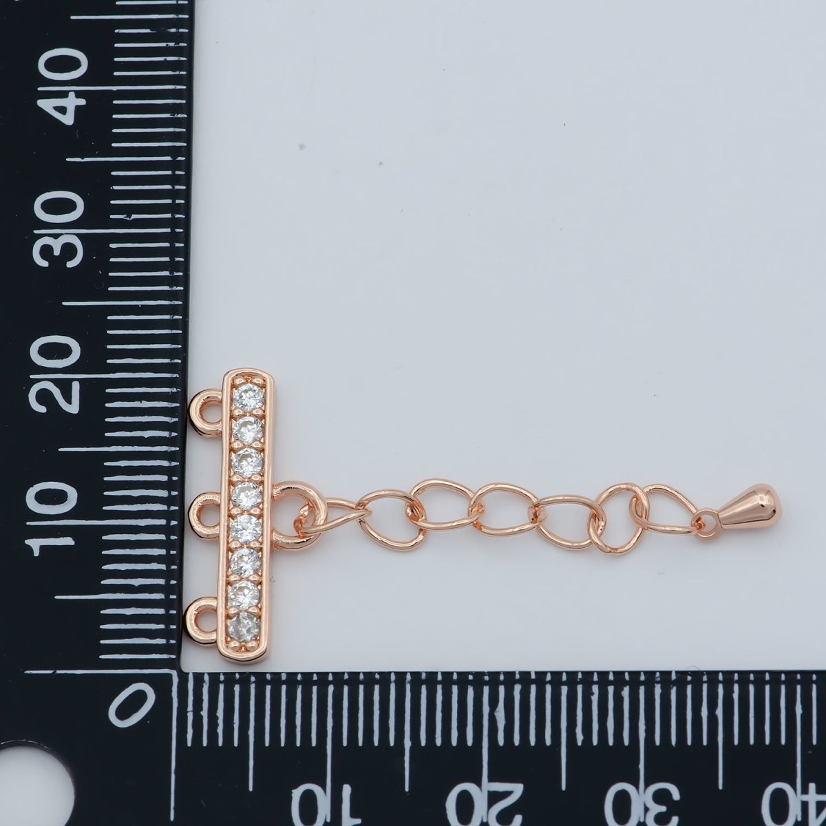 24K Gold Filled Cubic Zircon Crystal Lobster Clasp Necklace Layer Chain Extender L-394 L-395 - DLUXCA