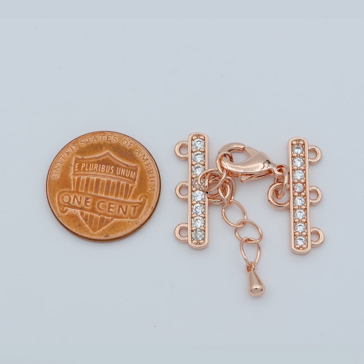 24K Gold Filled Cubic Zircon Crystal Lobster Clasp Necklace Layer Chain Extender L-394 L-395 - DLUXCA