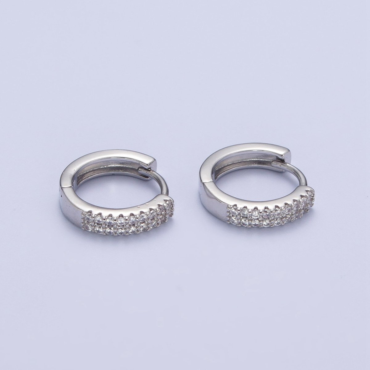 24k Gold Filled Cubic Zirconia Hoops Earrings Minimalist Gold Hoops Diamond Micro Pave CZ Dainty Gold Hoops P-240 P-241 - DLUXCA