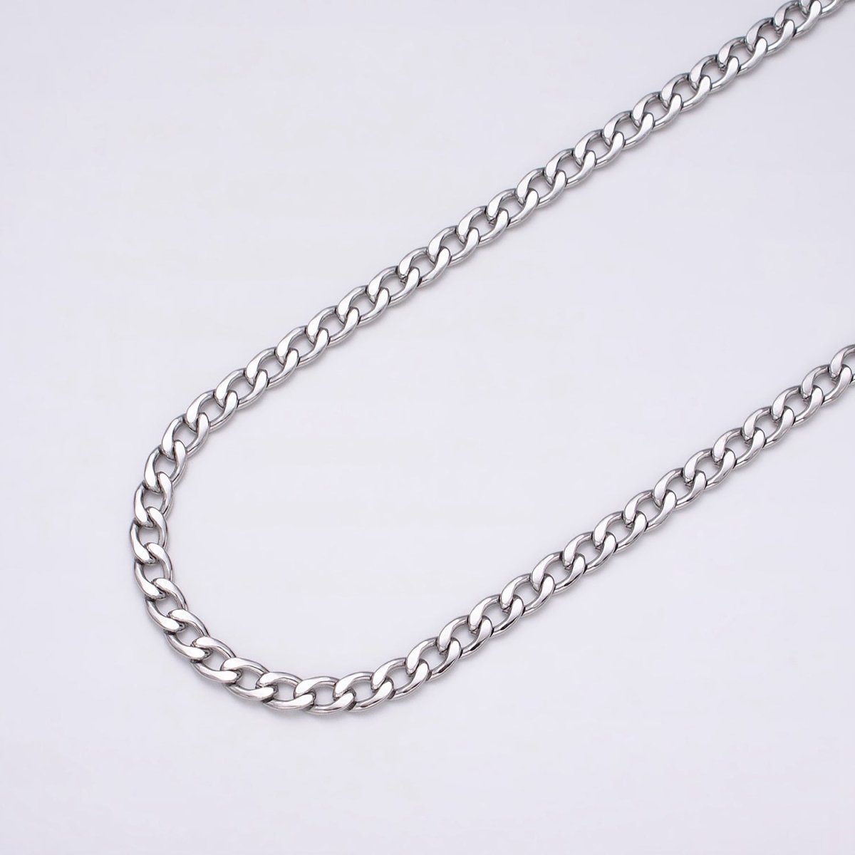 24K Gold Filled Curb Chain 5 mm Dainty Miami Cuban Curb Unfinished Chain by Yard | ROLL-1293 ROLL-1294 Clearance Pricing - DLUXCA