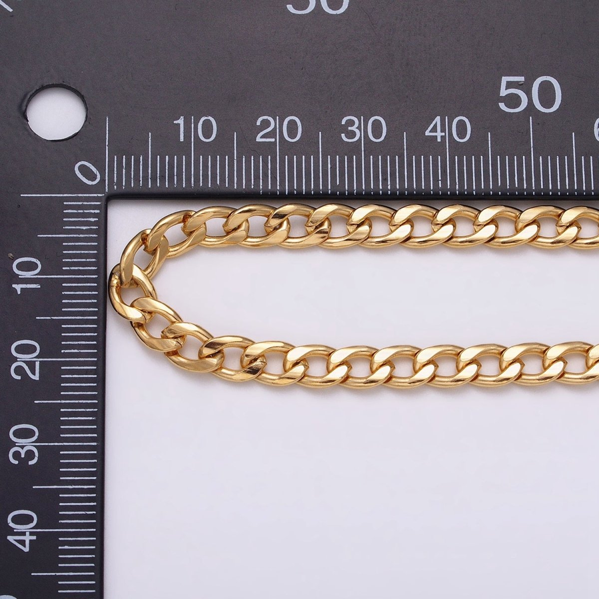 24K Gold Filled Curb Chain 5 mm Dainty Miami Cuban Curb Unfinished Chain by Yard | ROLL-1293 ROLL-1294 Clearance Pricing - DLUXCA