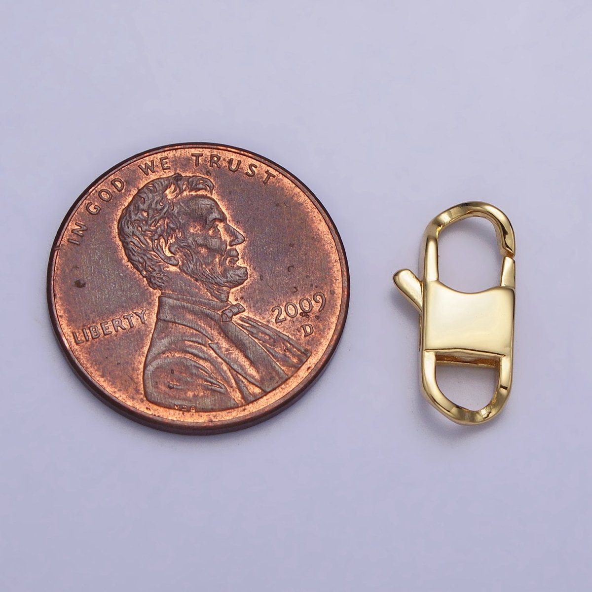 24K Gold Filled Curved Lobster Clasps Hammered Geometric Rectangular Closure Supply in Gold & Silver | Z-119 Z-120 - DLUXCA