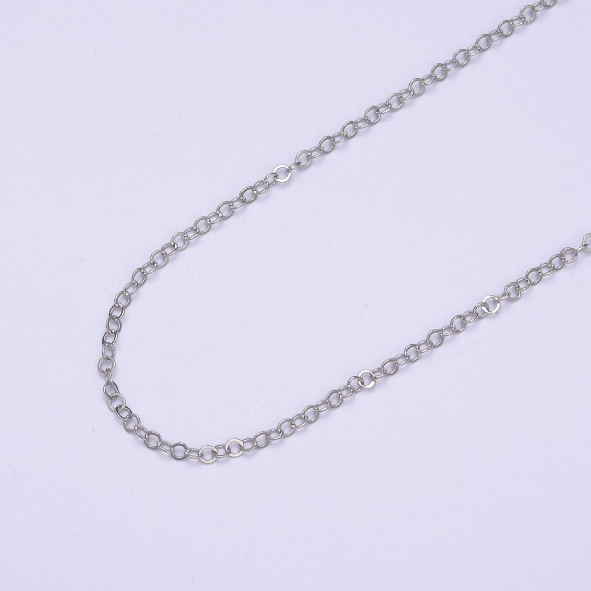 24K Gold Filled Dainty 0.8mm CABLE Chain, Silver Unfinished Chain For Jewelry Making | ROLL-619, ROLL-620 Clearance Pricing - DLUXCA