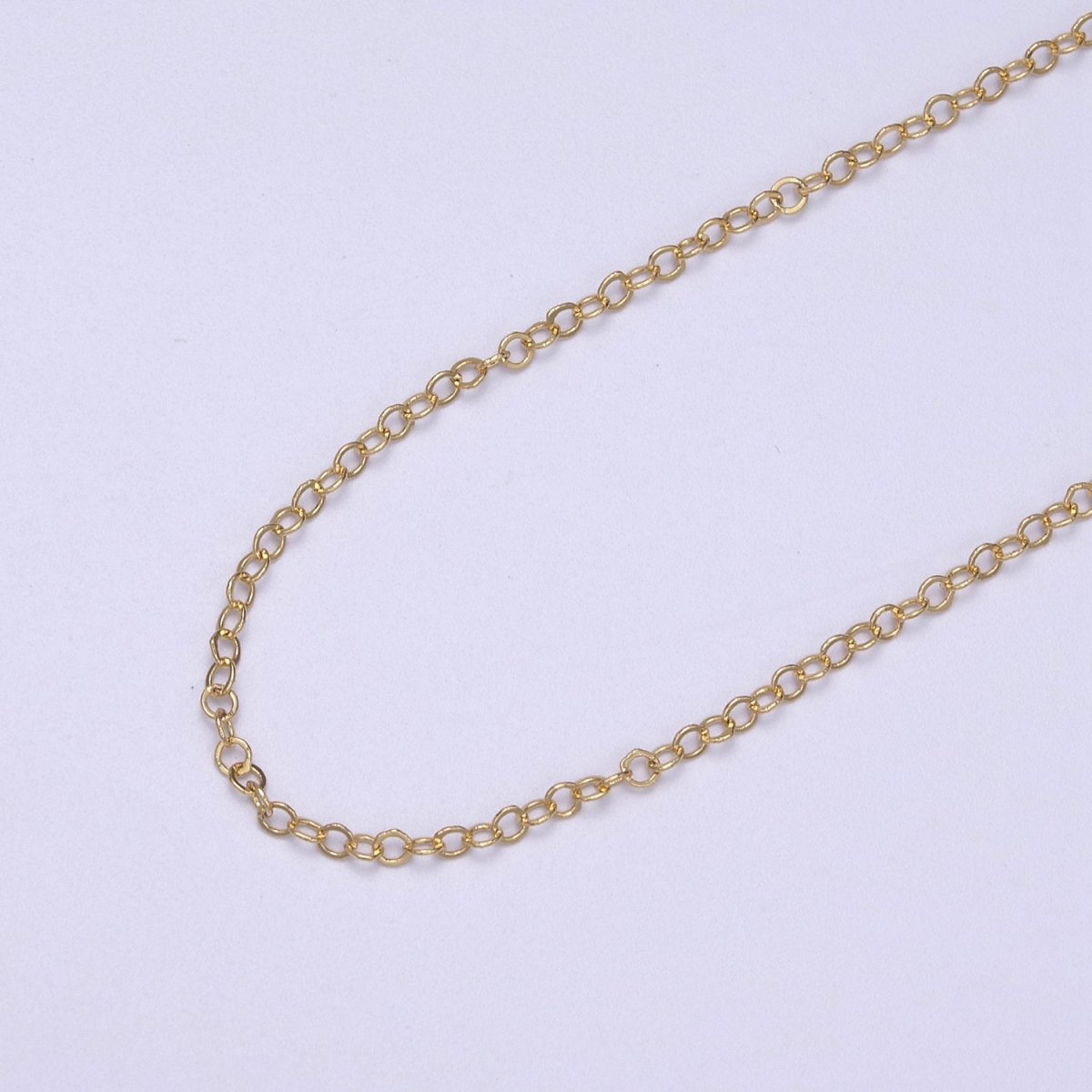 24K Gold Filled Dainty 0.8mm CABLE Chain, Silver Unfinished Chain For Jewelry Making | ROLL-619, ROLL-620 Clearance Pricing - DLUXCA