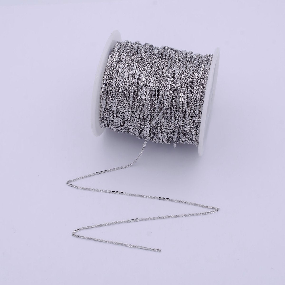 24K Gold Filled Dainty 1.5mm Width Link Chain, Unique Rolo Unfinished Chain in Gold & Silver Color, Chain For Jewelry Making | ROLL-692, ROLL-693 Clearance Pricing - DLUXCA