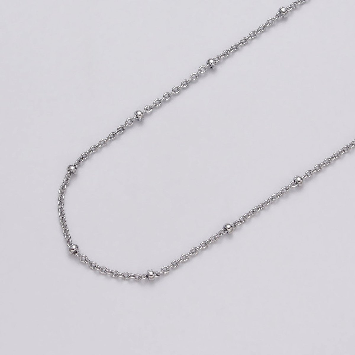 24K Gold Filled Dainty 1.8mm Satellite Bead Rolo Unfinished Chain by Yard in Gold & Silver | ROLL-1040, ROLL-1095 - DLUXCA