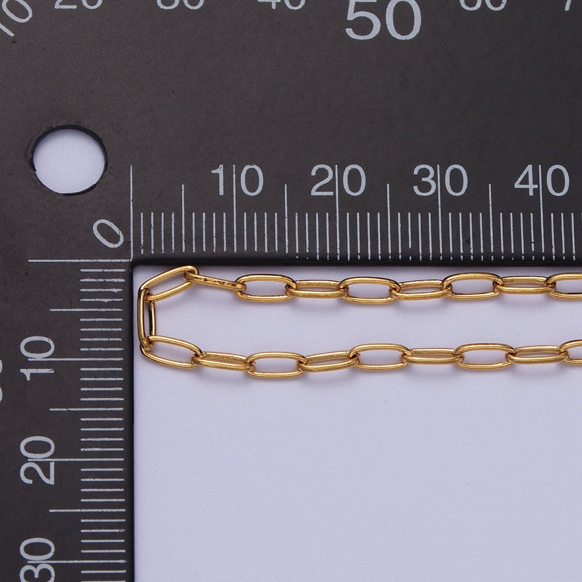 24K Gold Filled Dainty 2.6mm Cable Bulk Unfinished Chain in Gold & Silver | ROLL-982, ROLL-983 Clearance Pricing - DLUXCA