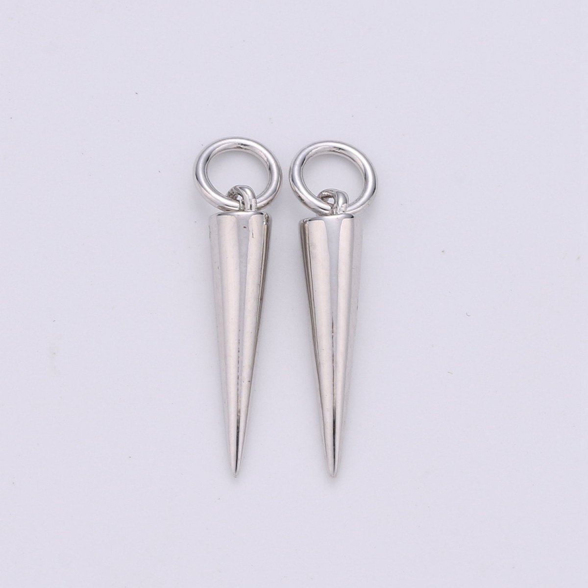 24k Gold Filled Dainty Gold Spike Charms Drop Pendulum Pendant Stud Charm Minimalist Jewelry Supply Findings for Necklace Earring Components E-254 E-255 - DLUXCA