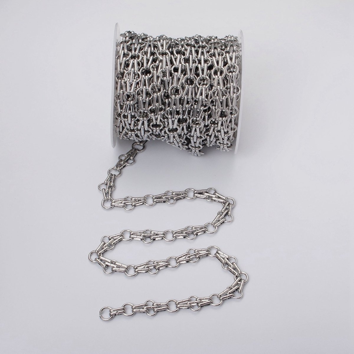 24k Gold Filled Designed Rolo Multiple Oblong Link Unfinished Yard Chain in Gold & Silver | ROLL-1124 ROLL-1193 Clearance Pricing - DLUXCA