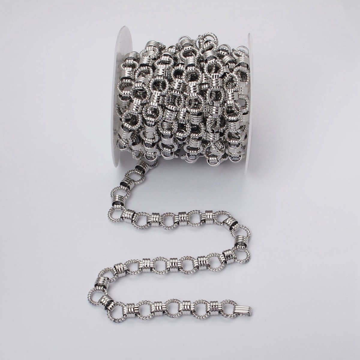 24k Gold Filled Designed Twisted Rolo Statement 13mm Unfinished Chain in Gold & Silver | ROLL-1121, ROLL-1191 Clearance Pricing - DLUXCA