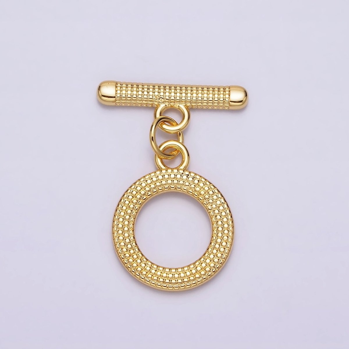 24K Gold Filled Dotted OT Toggle Clasps Closure Jewelry Supply in Gold & Silver | Z-437 Z-438 - DLUXCA