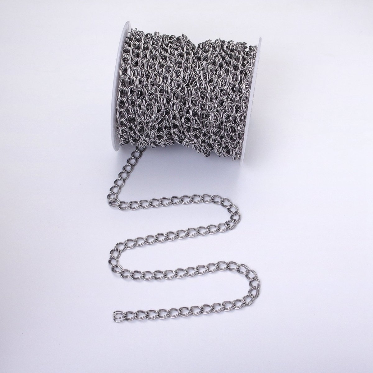 24K Gold Filled Double Cable Chain 6.1 mm Oval Cable Link Unfinished Chain by Yard | ROLL-1297 ROLL-1298 Clearance Pricing - DLUXCA