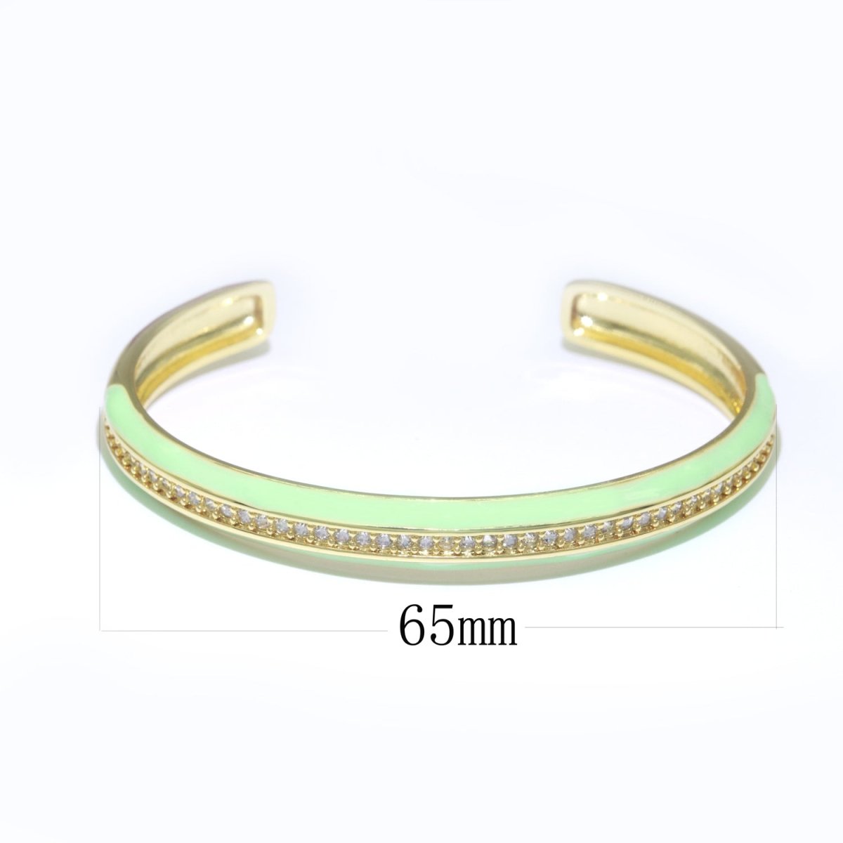 24K Gold Filled Enamel Cuff Bracelet Wholesale Fashion Jewelry | WA-073 to WA-082 Clearance Pricing - DLUXCA