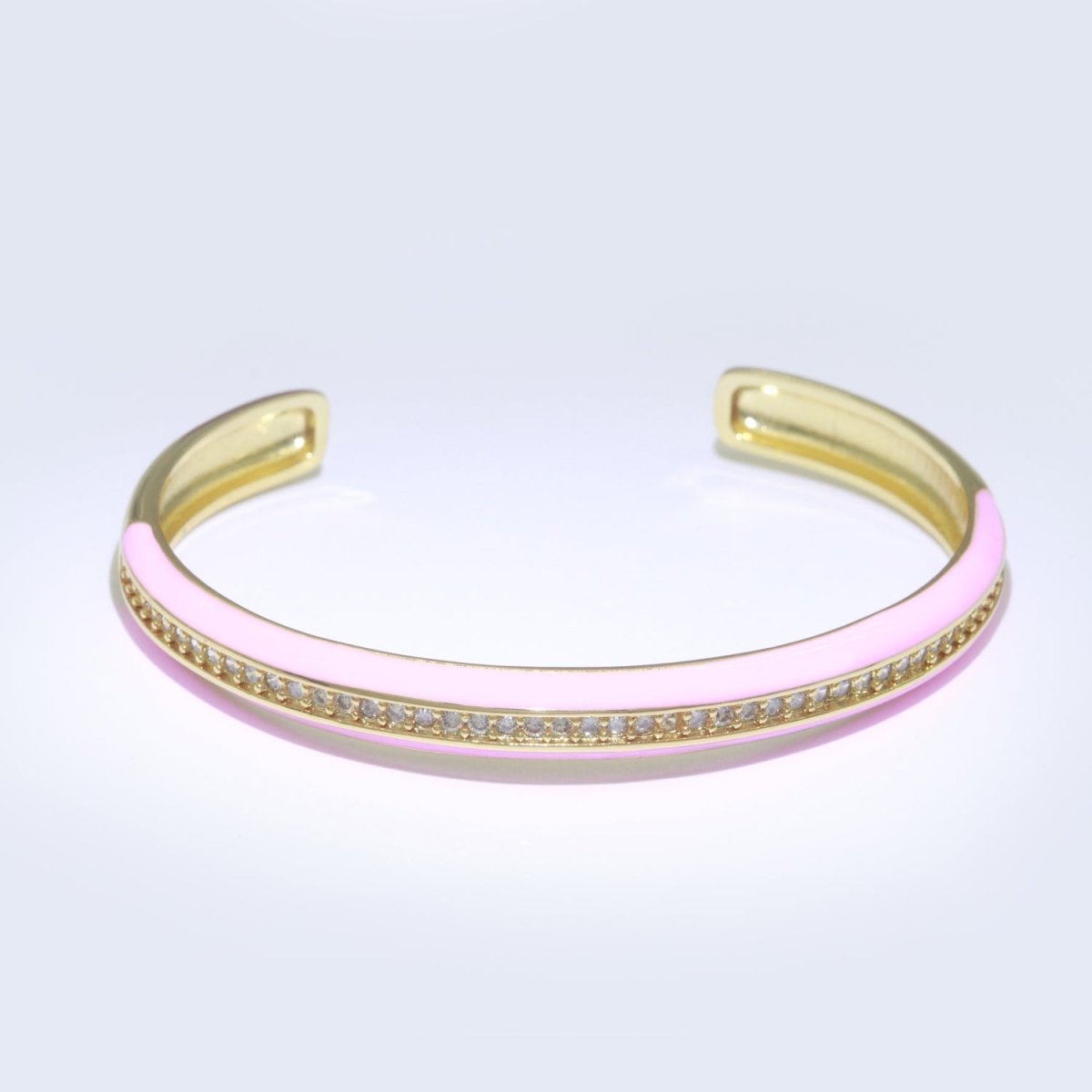 24K Gold Filled Enamel Cuff Bracelet Wholesale Fashion Jewelry | WA-073 to WA-082 Clearance Pricing - DLUXCA