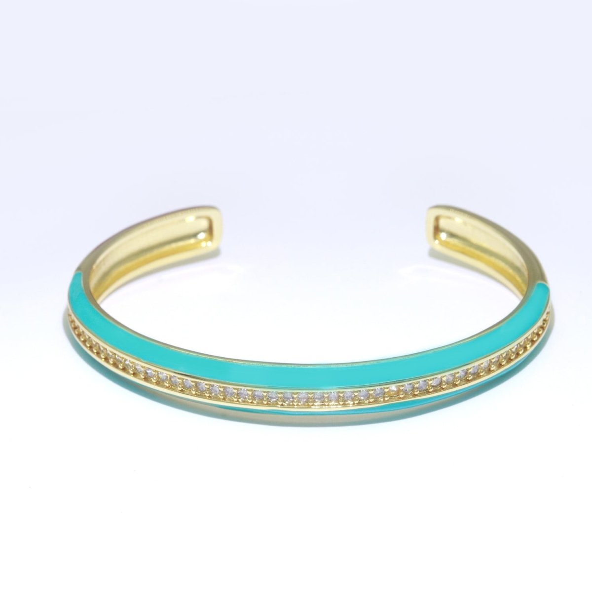 24K Gold Filled Enamel Cuff Bracelet Wholesale Fashion Jewelry | WA-073 to WA-082 Clearance Pricing - DLUXCA