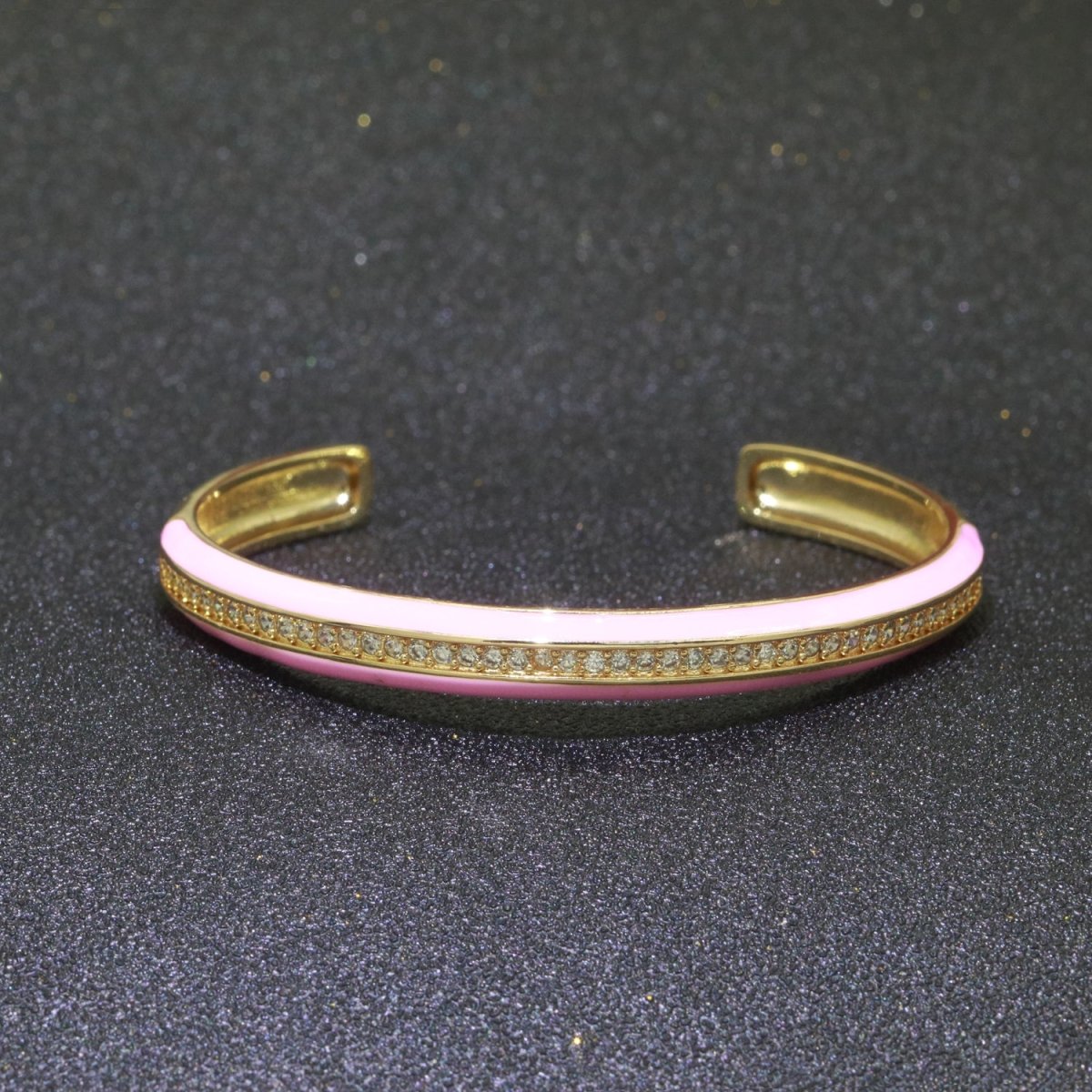 24K Gold Filled Enamel Cuff Bracelet Wholesale Fashion Jewelry | WA-073 to WA-082 Clearance Pricing - DLUXCA