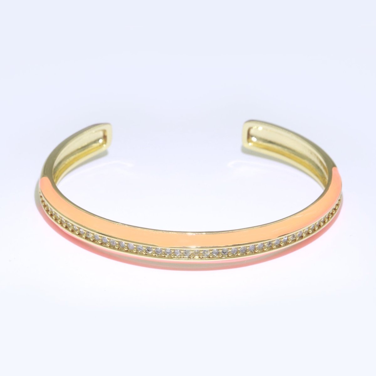 24K Gold Filled Enamel Cuff Bracelet Wholesale Fashion Jewelry | WA-073 to WA-082 Clearance Pricing - DLUXCA