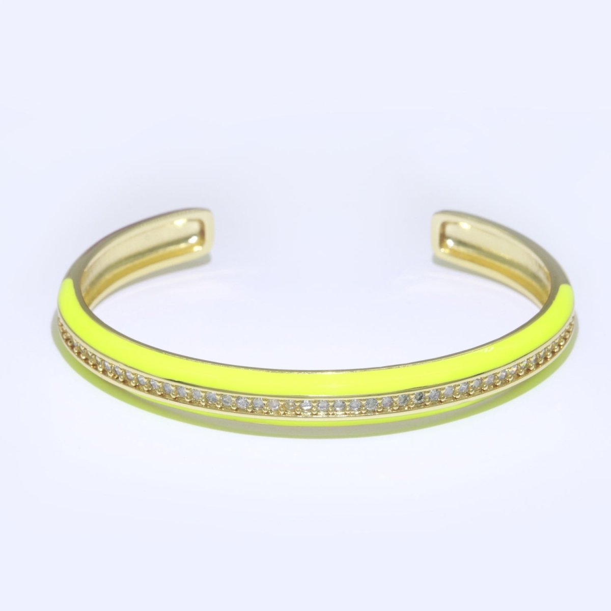 24K Gold Filled Enamel Cuff Bracelet Wholesale Fashion Jewelry | WA-073 to WA-082 Clearance Pricing - DLUXCA